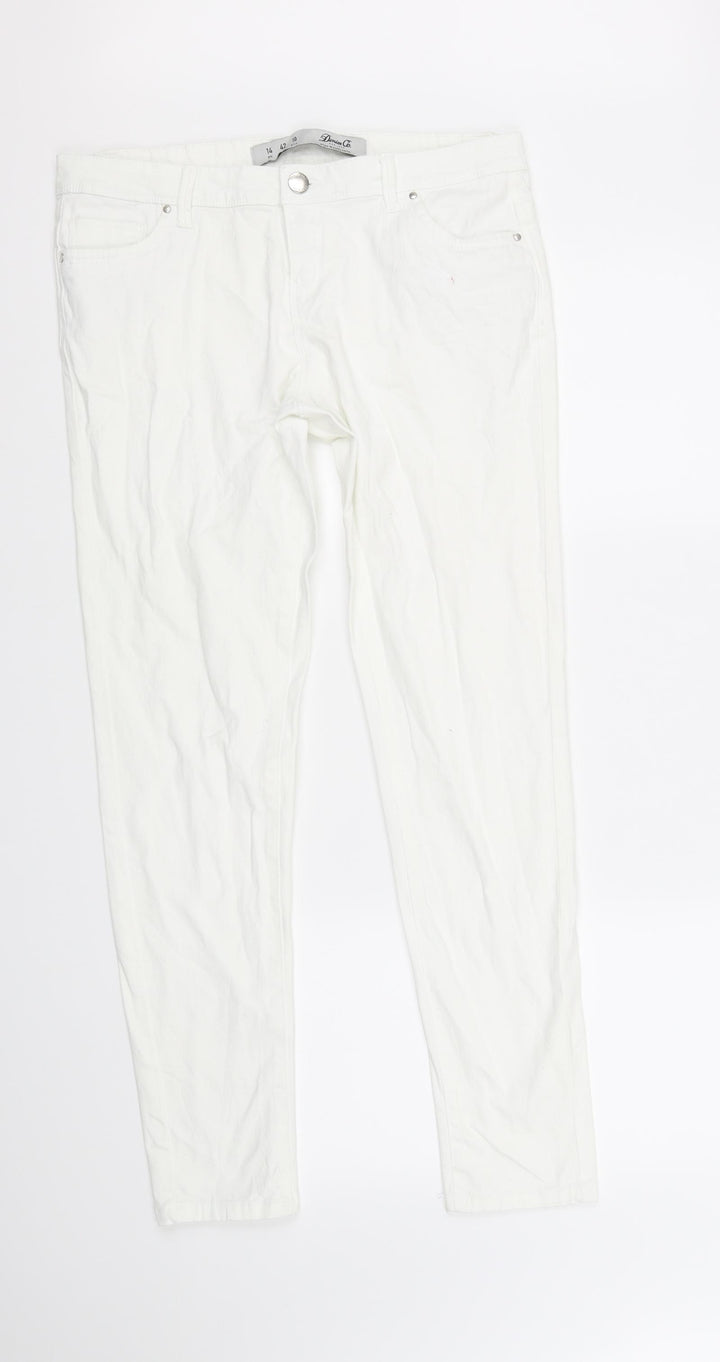 deniem & co Womens White   Straight Jeans Size 14 L28 in
