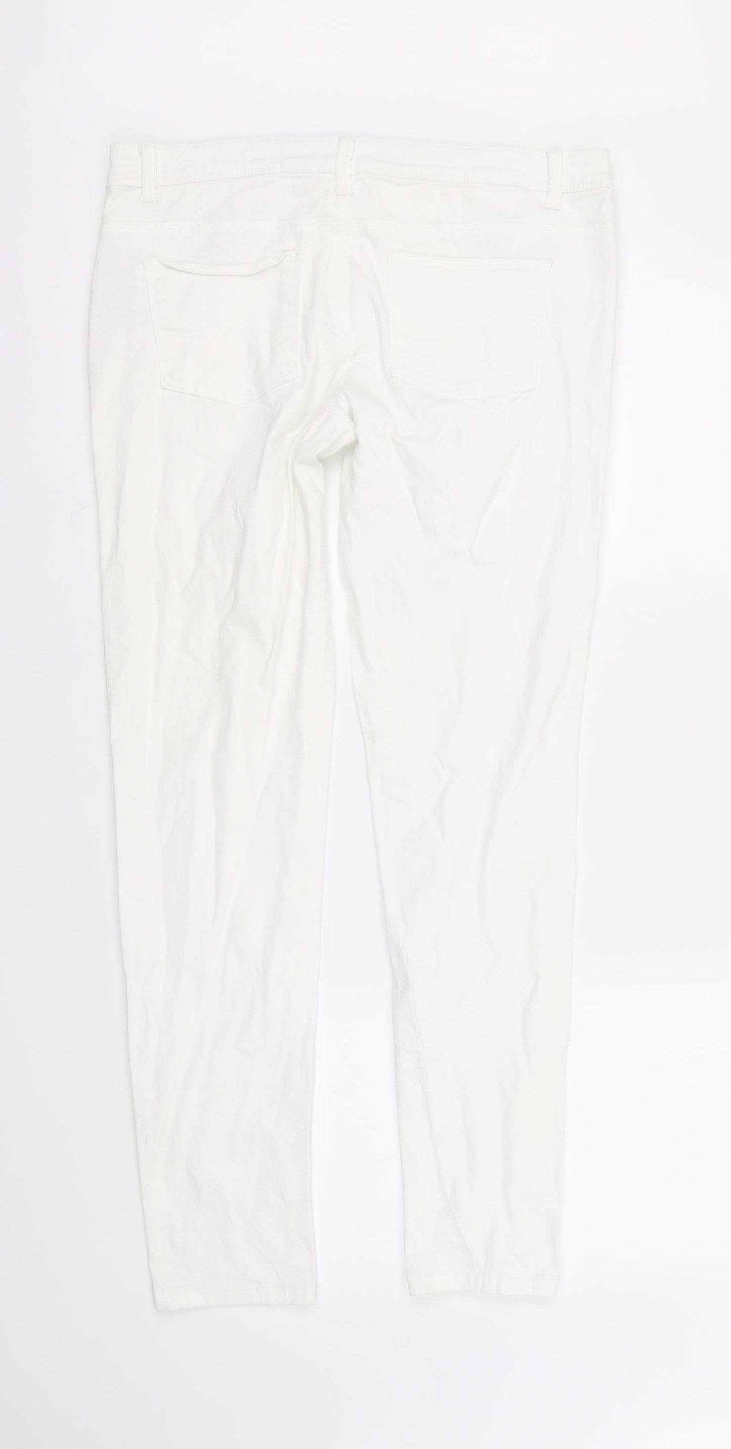 deniem & co Womens White   Straight Jeans Size 14 L28 in