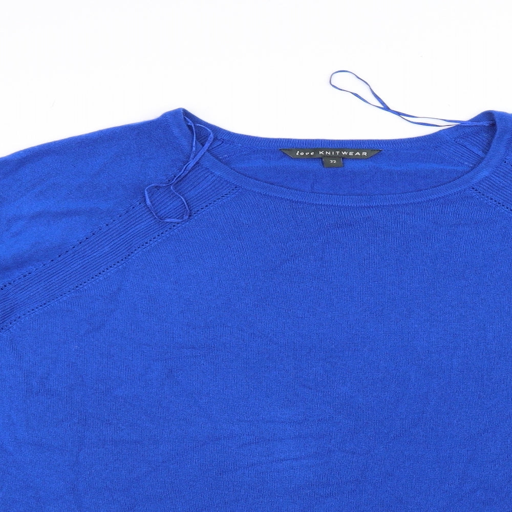 Bonmarche Womens Blue   Pullover Jumper Size 22