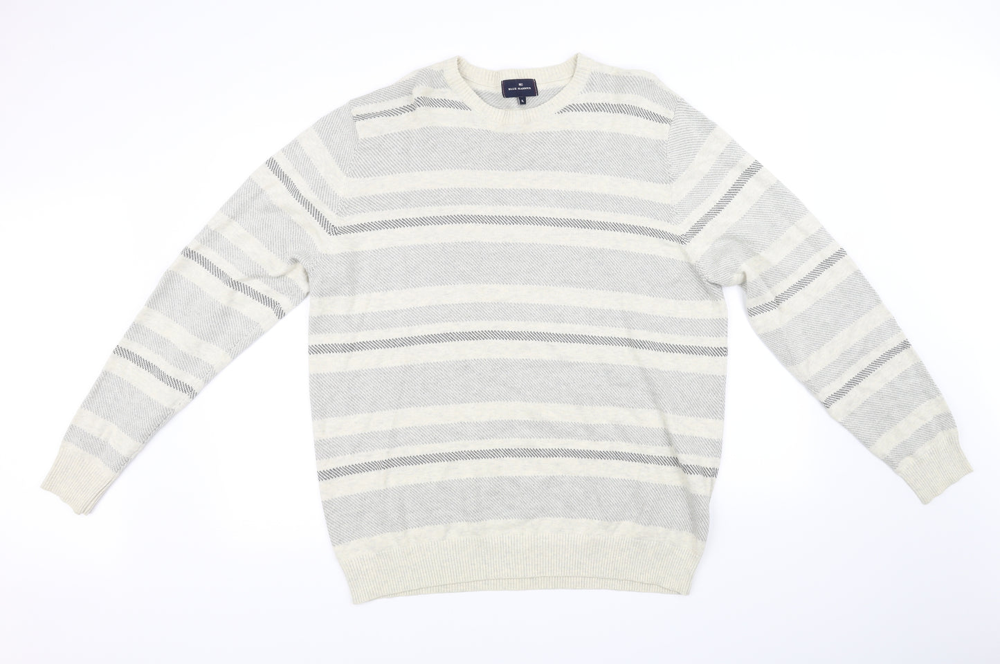 Blue Harbour Womens Beige Striped  Pullover Jumper Size XL