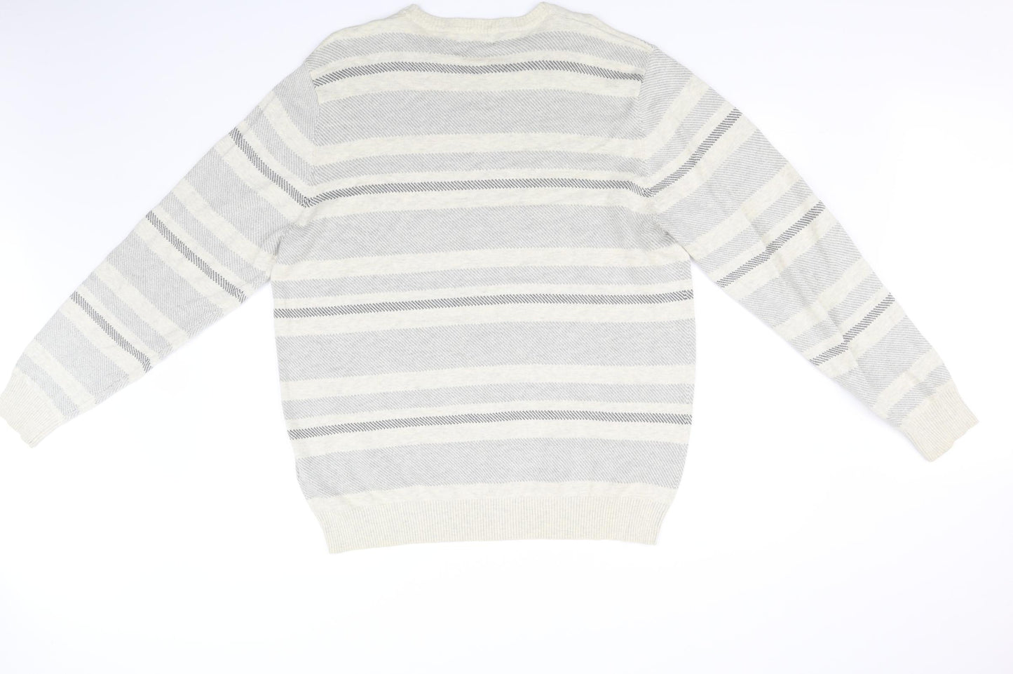Blue Harbour Womens Beige Striped  Pullover Jumper Size XL