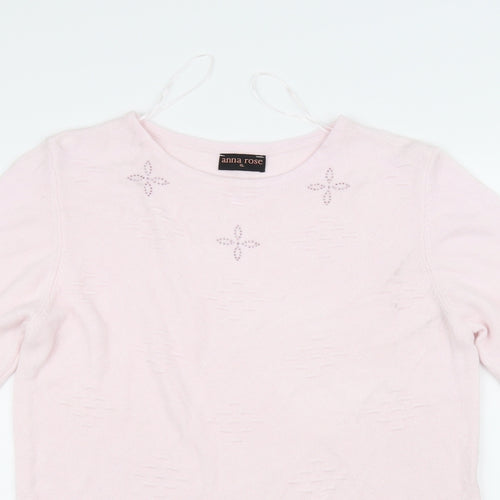 anna rose Womens Pink   Pullover Jumper Size XL