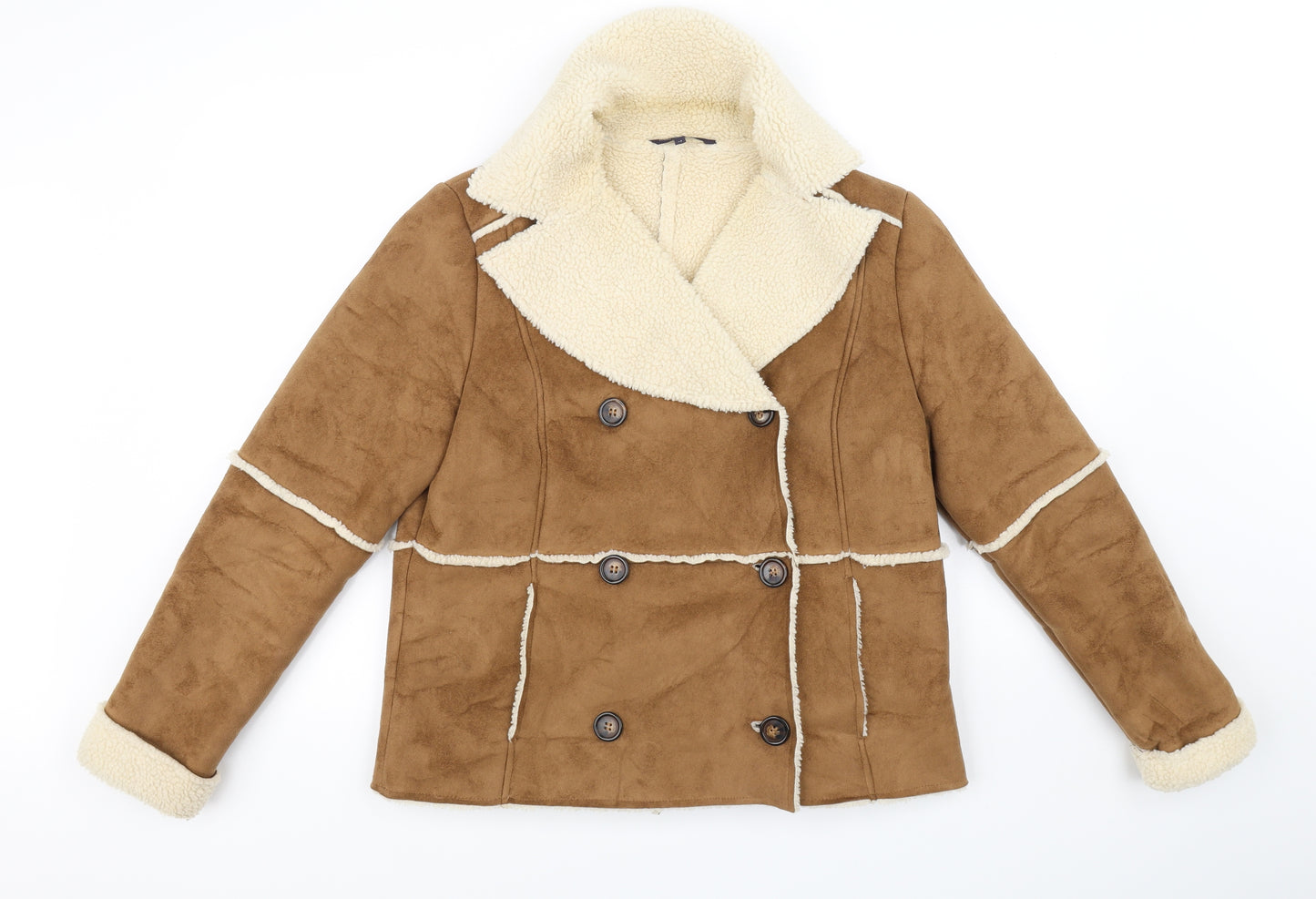 M&S Collection Womens Beige   Jacket Coat Size 14