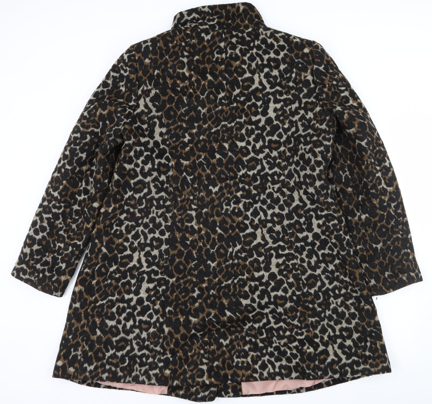 F&F Womens Brown Animal Print  Overcoat Coat Size 18