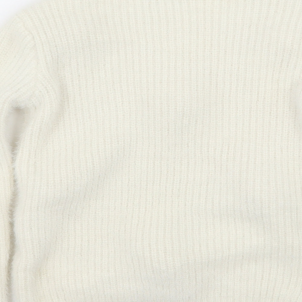 Primark Girls Ivory Polka Dot Knit Pullover Jumper Size 9-10 Years