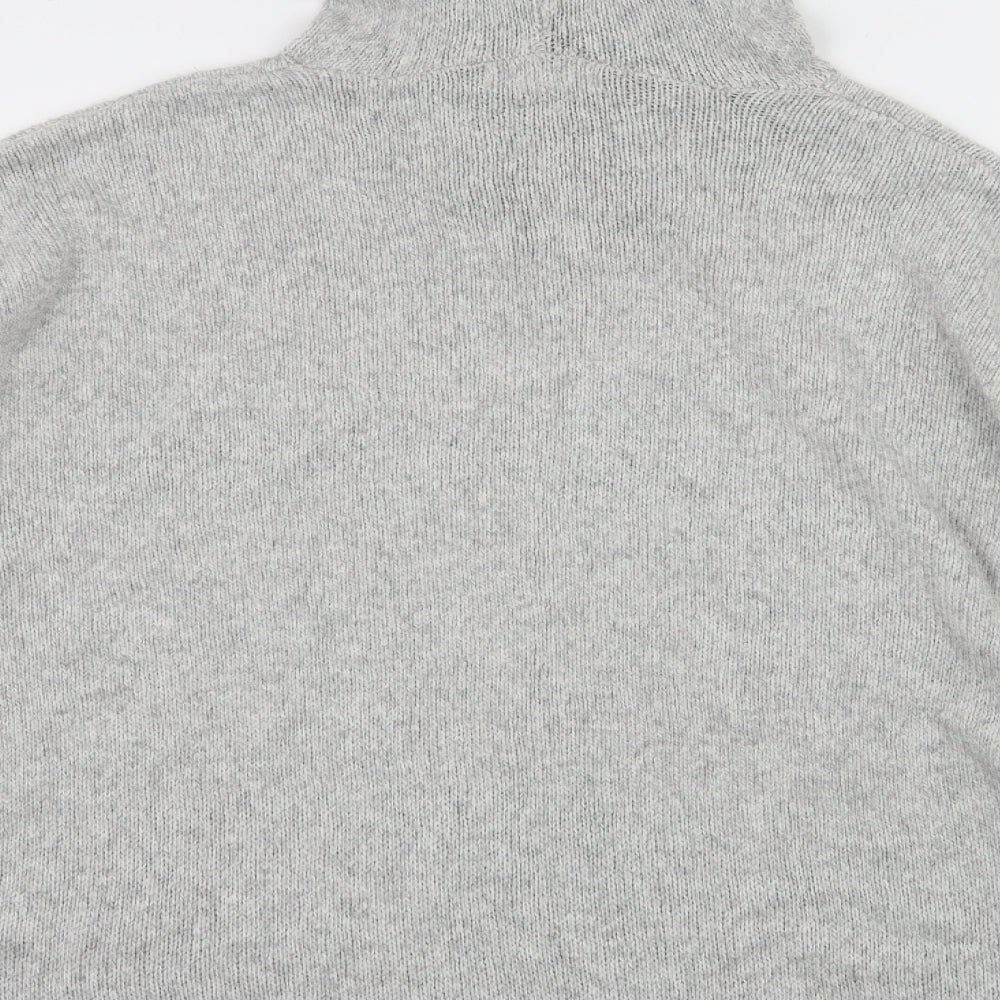 H&M Womens Grey  Knit Pullover Hoodie Size M
