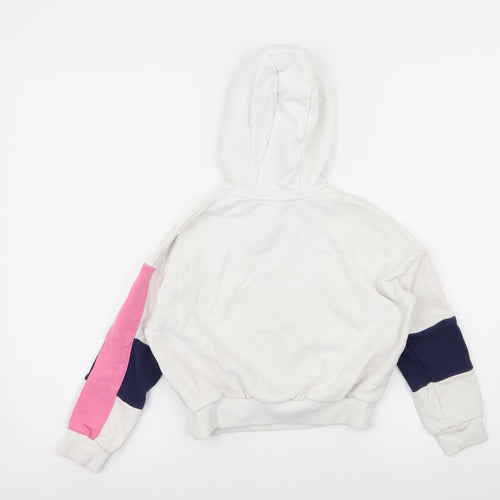 F&F Girls White  Jersey Pullover Hoodie Size 7-8 Years  - My Generation
