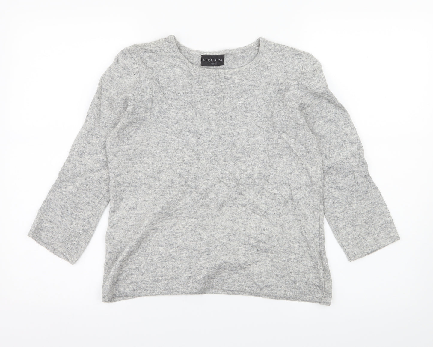 Alex & Co Womens Grey  Knit Pullover Jumper Size 8