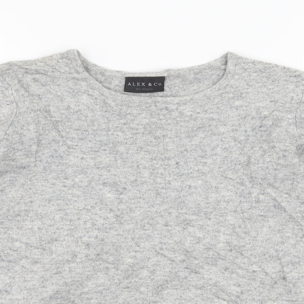 Alex & Co Womens Grey  Knit Pullover Jumper Size 8