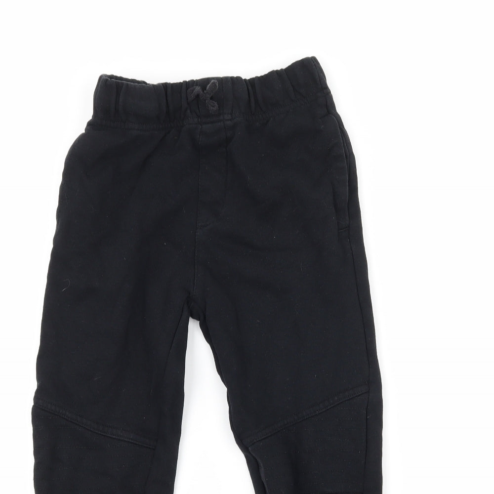 George Boys Black  Jersey Jogger Trousers Size 6-7 Years