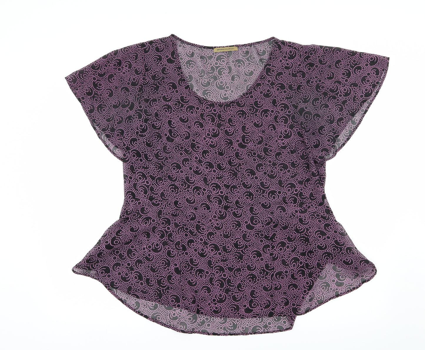 George Womens Pink Polka Dot  Basic Blouse Size 16
