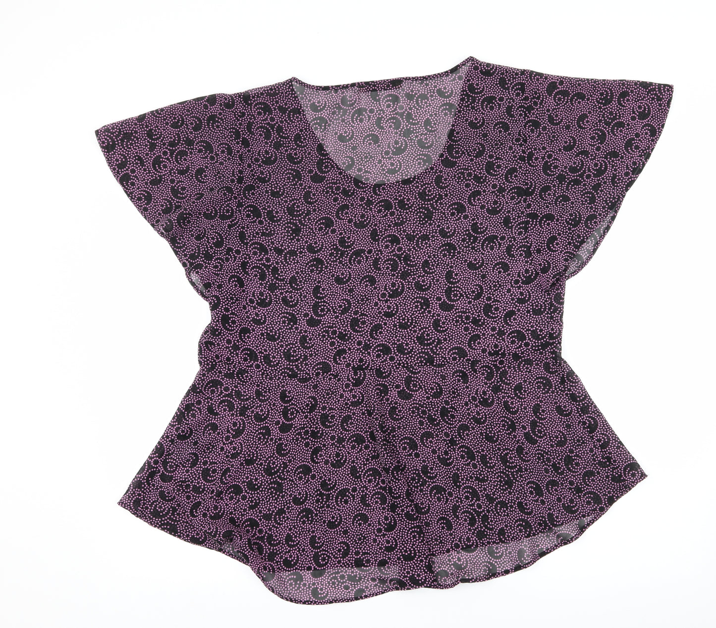 George Womens Pink Polka Dot  Basic Blouse Size 16