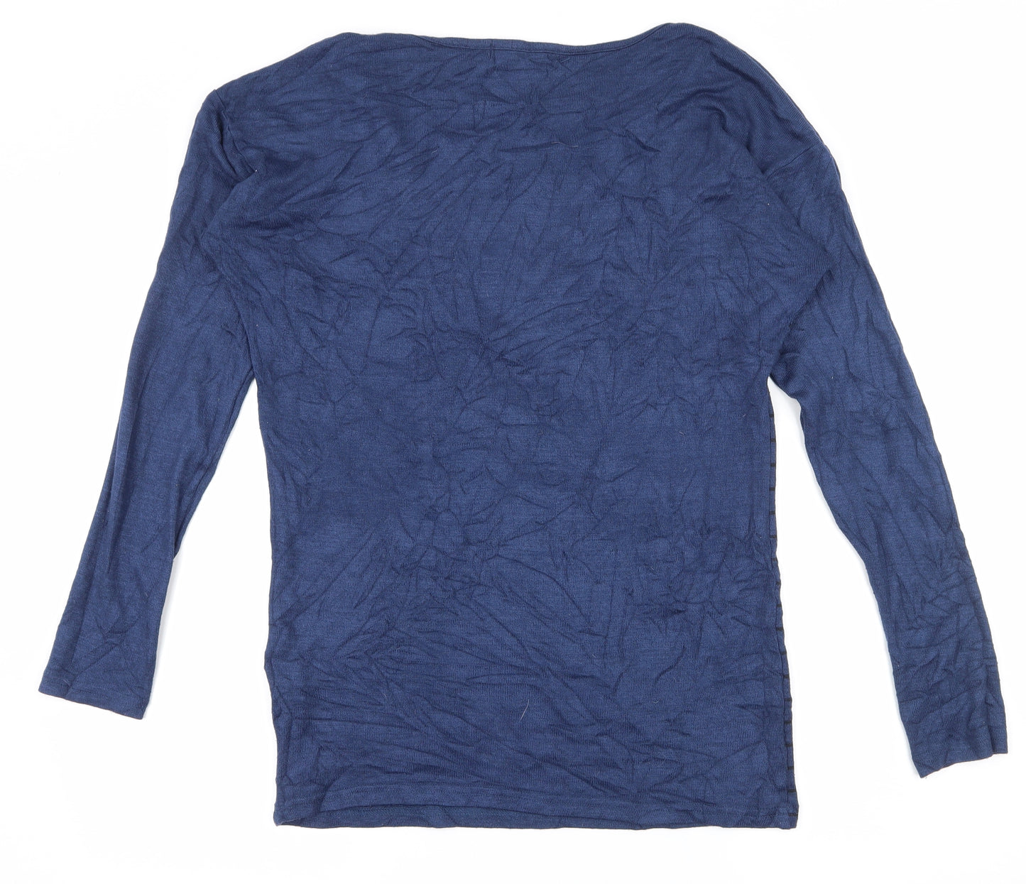 Lely Wood Womens Blue Striped Knit Pullover Jumper Size S  - Zebra