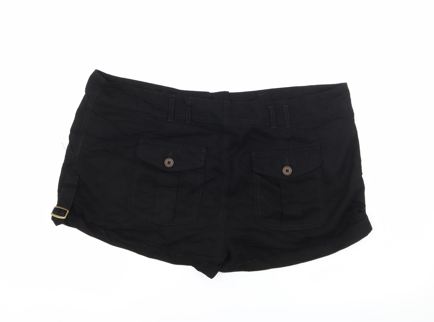 George Womens Black   Hot Pants Shorts Size 16