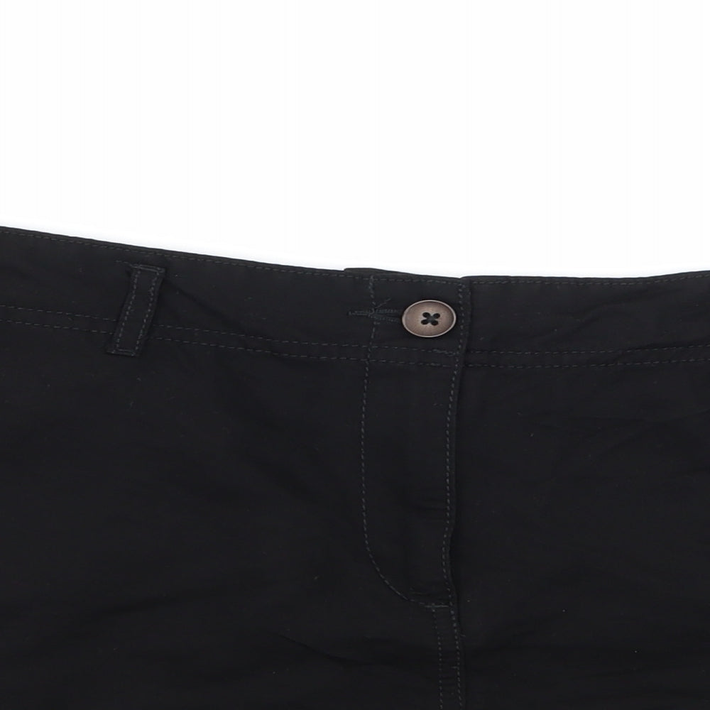 George Womens Black   Hot Pants Shorts Size 16