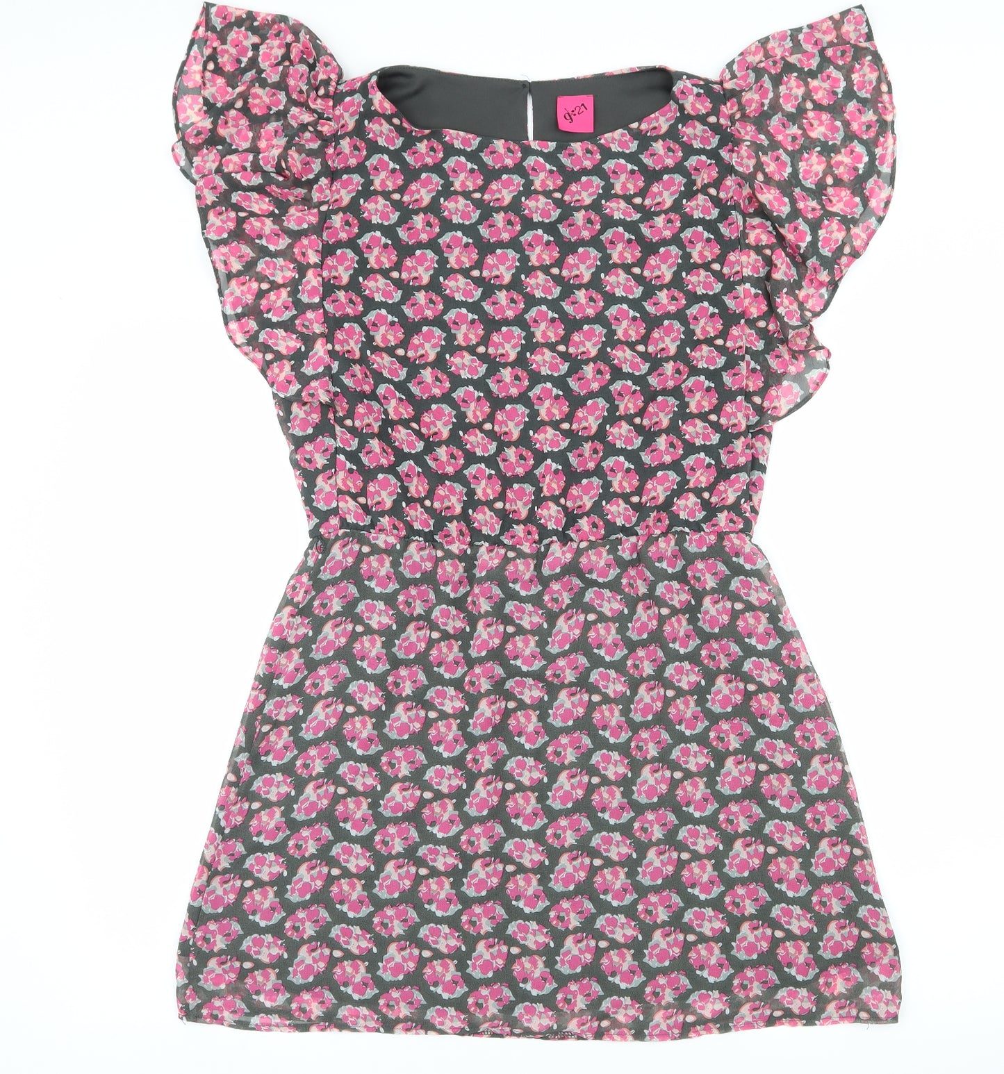 George Womens Pink Floral Chiffon A-Line  Size 12