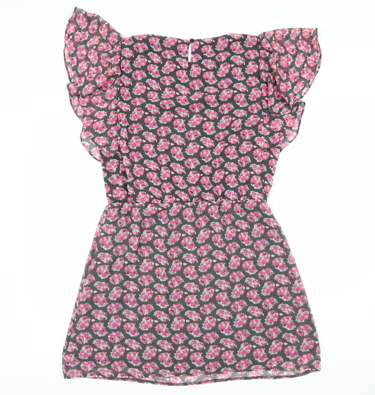 George Womens Pink Floral Chiffon A-Line  Size 12