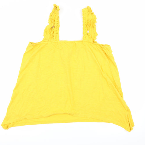 Papaya Womens Yellow  Jersey Basic Tank Size 16