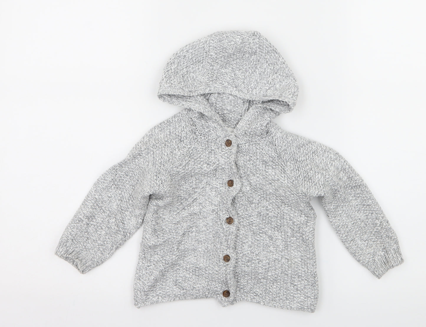 Marks and Spencer Baby Grey  Knit Cardigan Jumper Size 9-12 Months