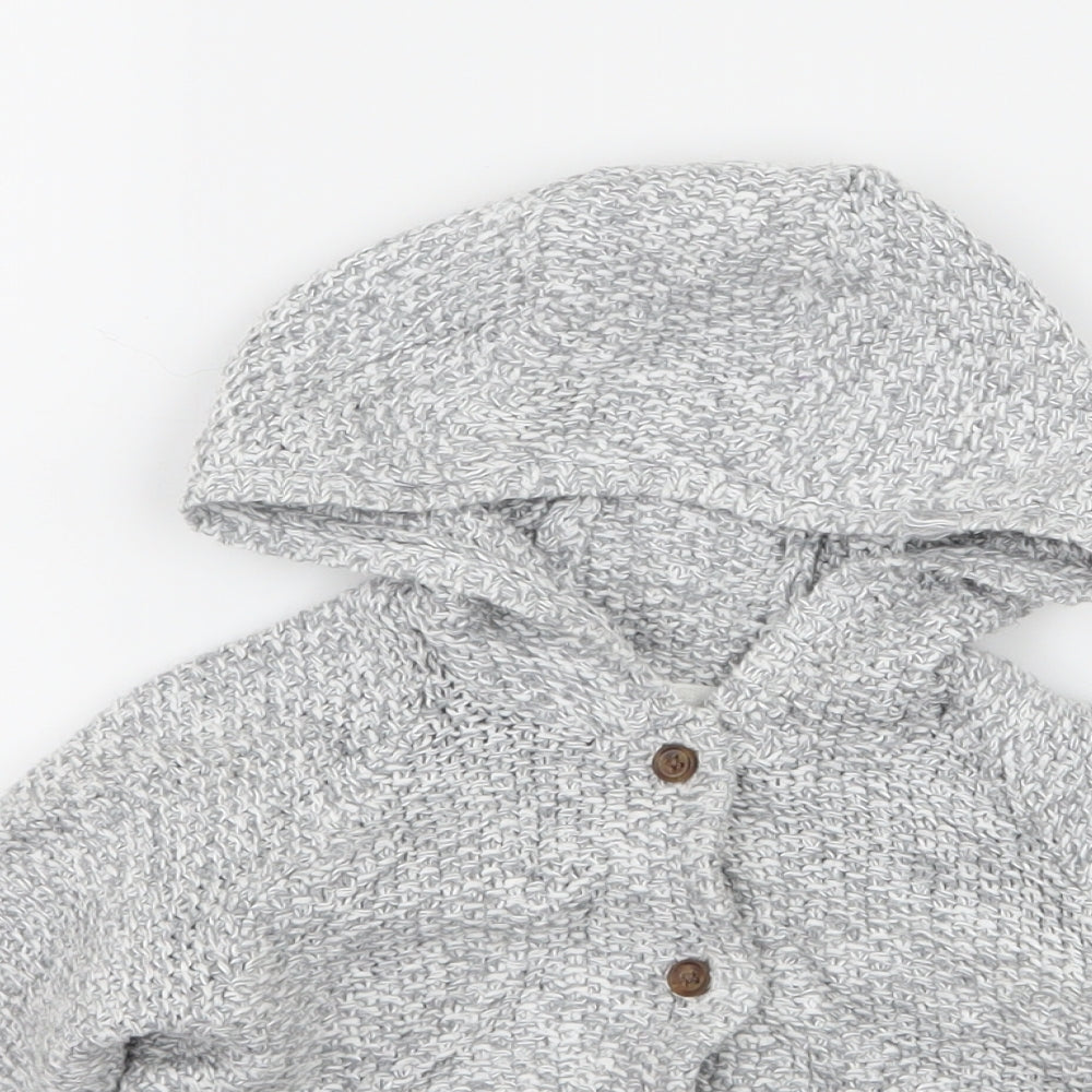 Marks and Spencer Baby Grey  Knit Cardigan Jumper Size 9-12 Months