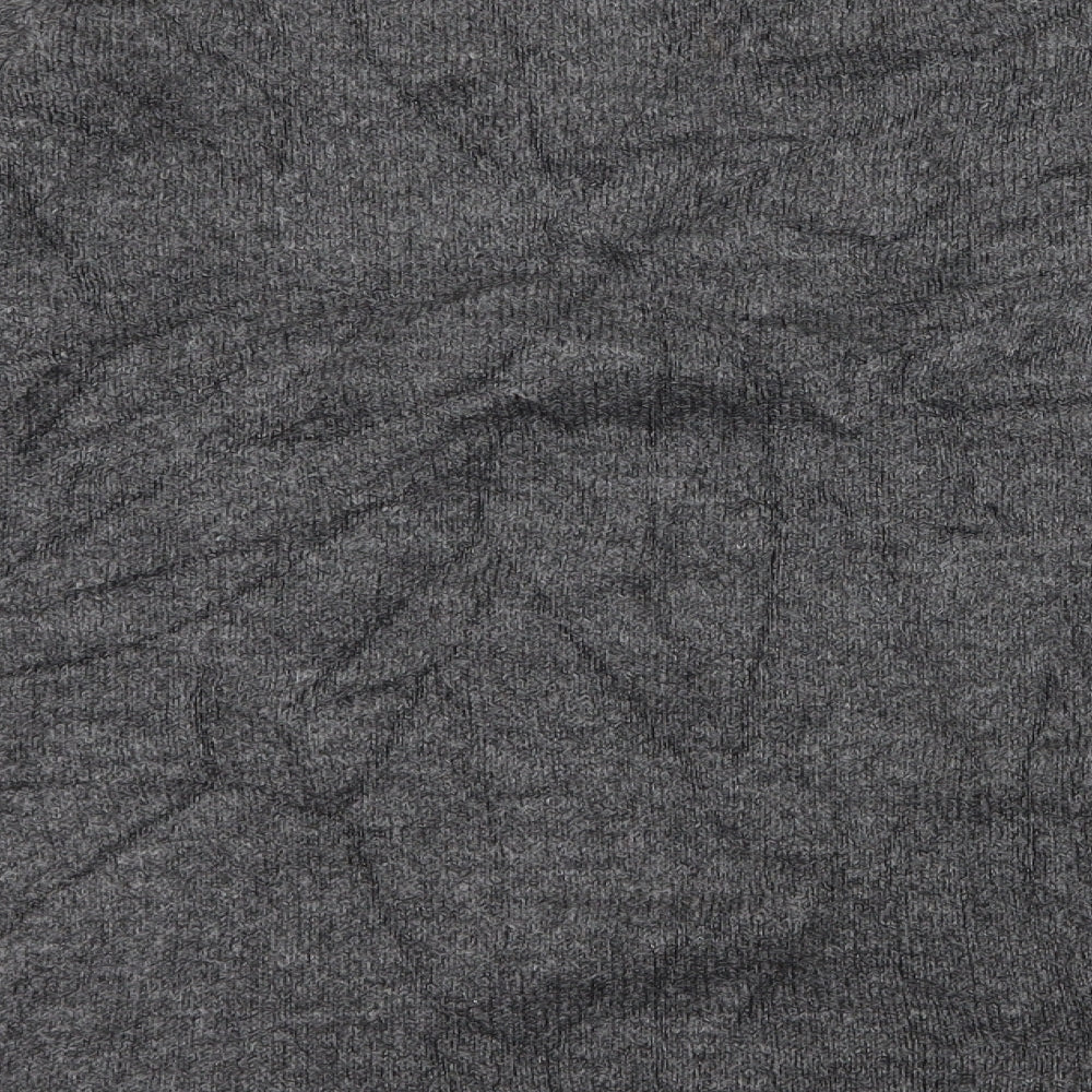 Papaya Womens Grey Geometric Knit Pullover Jumper Size M  - Shooting Star
