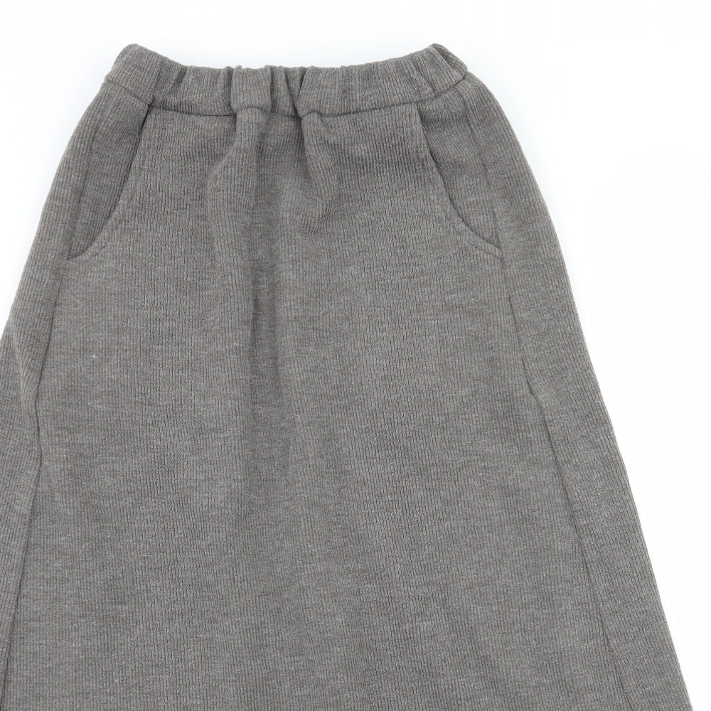 Milk Rabbit Womens Grey  Knit Straight & Pencil Skirt Size S