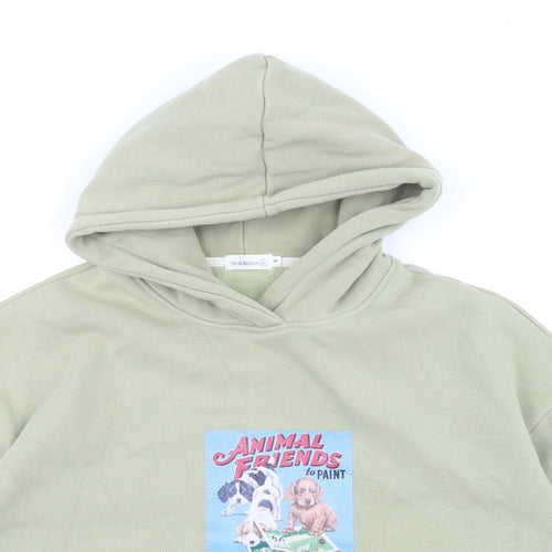 Milk Rabbit Womens Green  Jersey Pullover Hoodie Size S  - Animal Friends