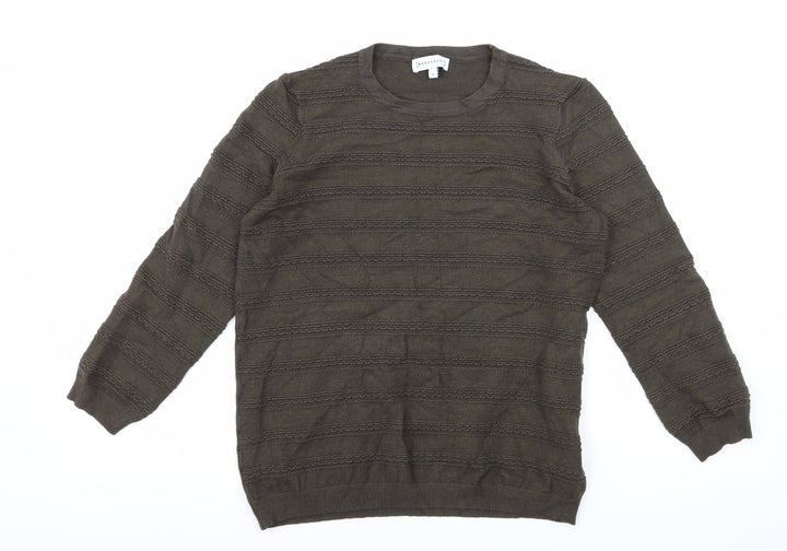 Warehouse Womens Brown  Knit Pullover Jumper Size 12