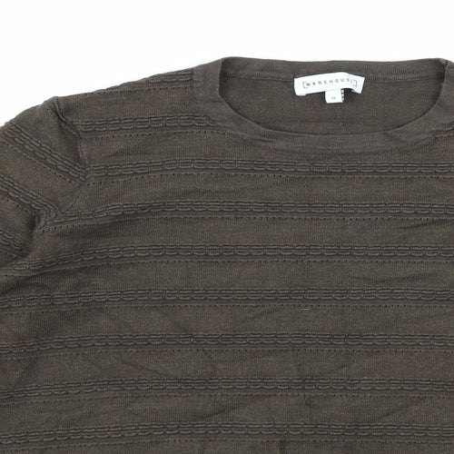 Warehouse Womens Brown  Knit Pullover Jumper Size 12