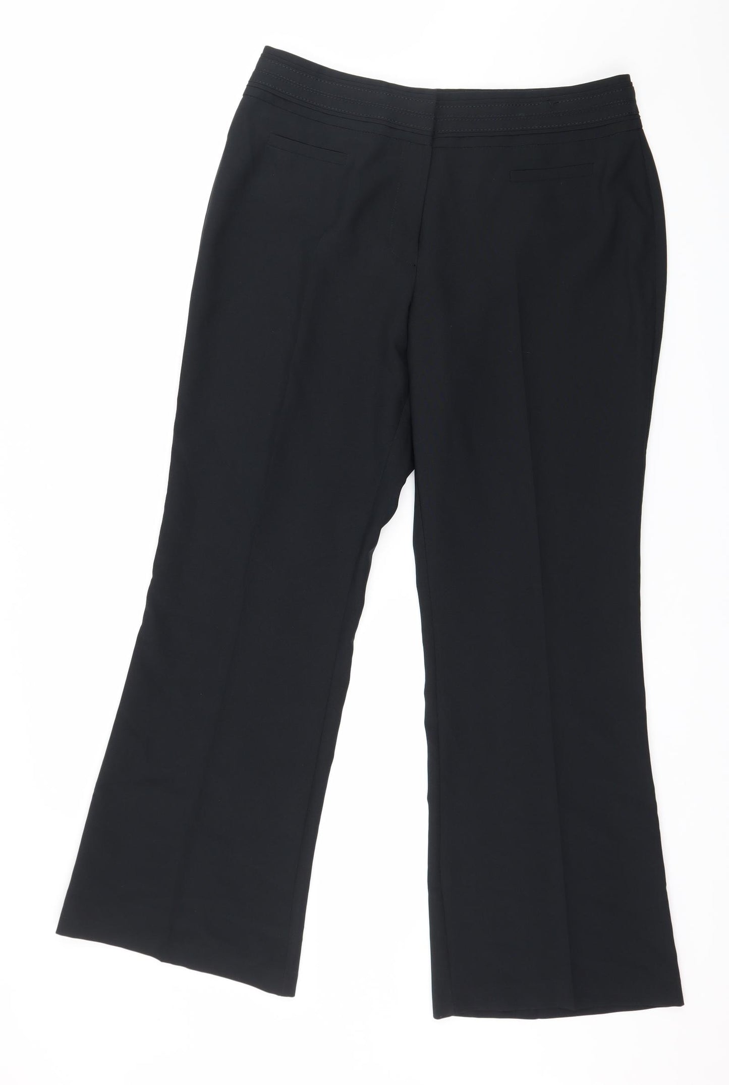 M&Co Womens Black   Trousers  Size 14 L27 in