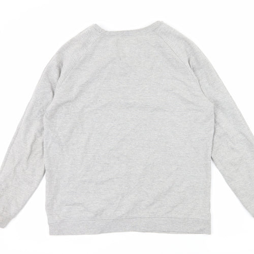 Brat & Suzie Womens Grey  Jersey Pullover Sweatshirt Size M  - Deer