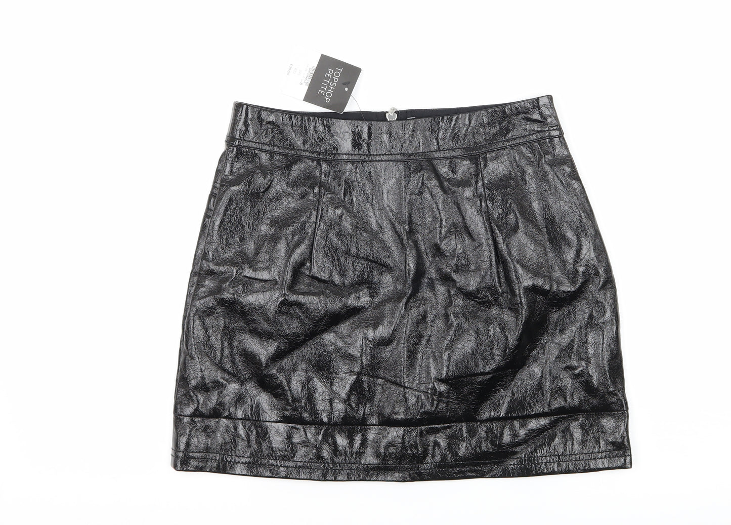 Topshop Womens Black   A-Line Skirt Size 8