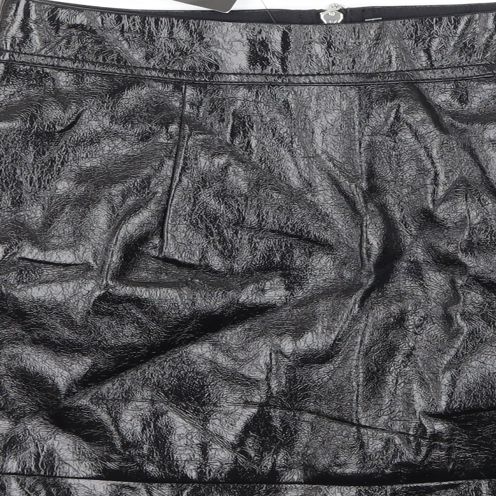 Topshop Womens Black   A-Line Skirt Size 8