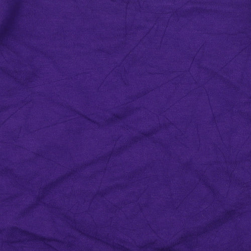 Just Elegance Womens Purple Floral Knit Pullover Jumper Size S