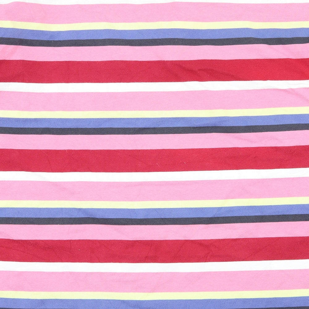 Cotton Traders Mens Pink Striped Jersey  Button-Up Size 3XL