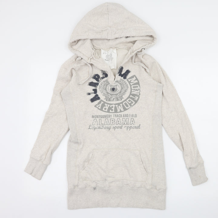 New Look Womens Ivory Jersey Pullover Hoodie Size 8 - Alabama