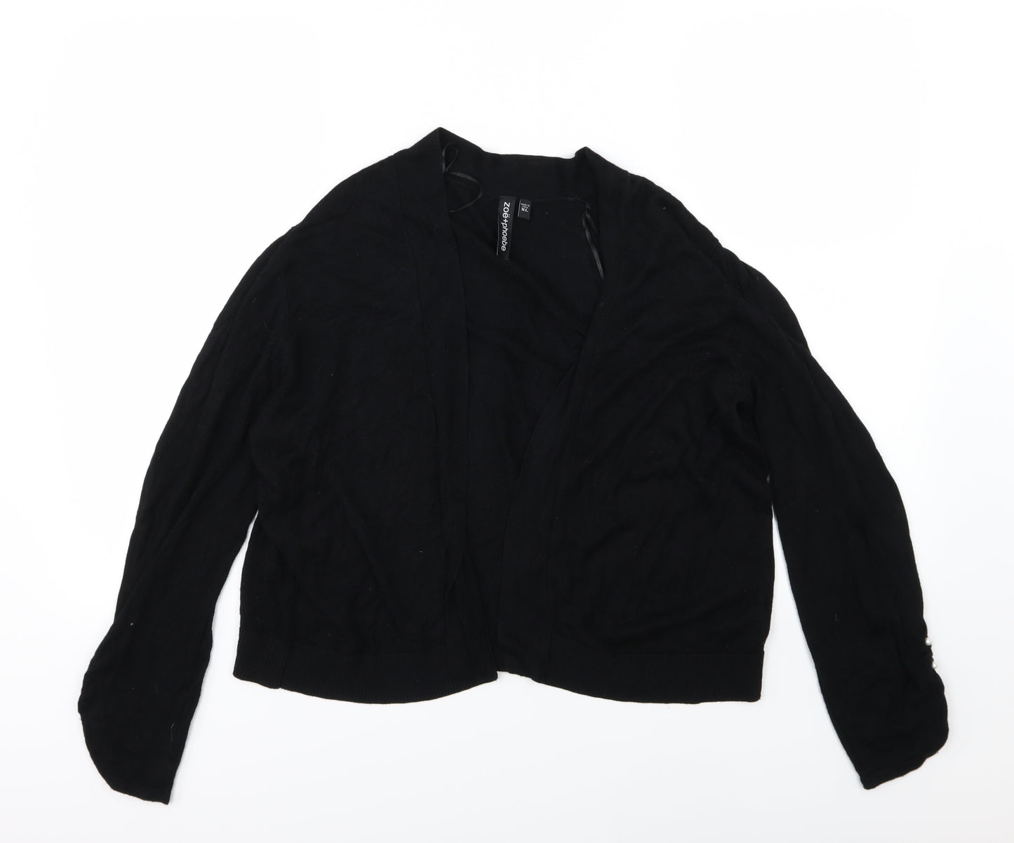 Zoe&Phoebe Womens Black  Knit Cardigan Jumper Size XL
