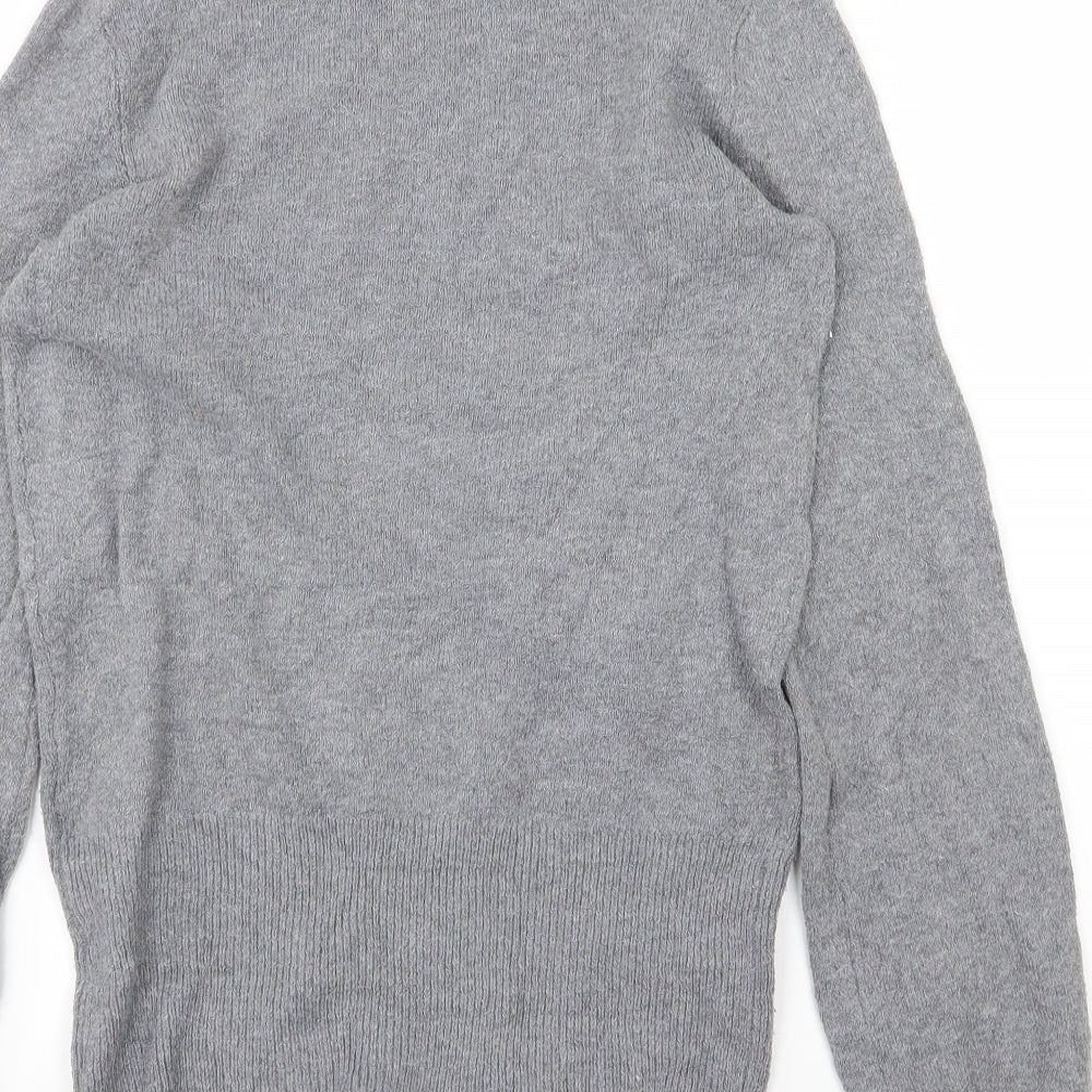 Oasis Womens Grey  Knit Pullover Jumper Size S