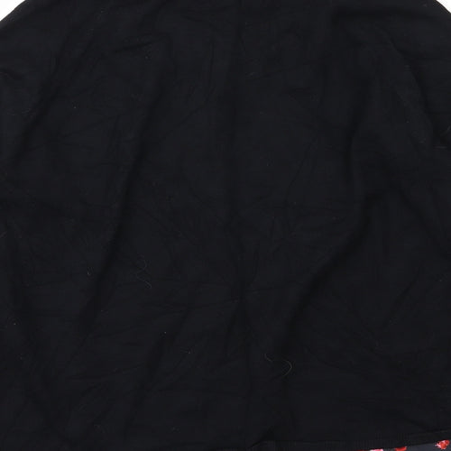 Papaya Womens Black Floral Knit Pullover Jumper Size 12