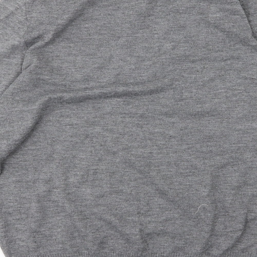 Bonmarché Mens Grey Geometric Knit Pullover Jumper Size XL