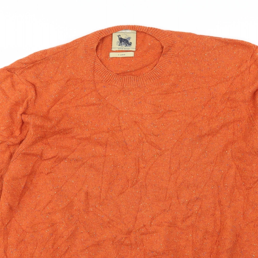 Reflectory Mens Orange  Knit Pullover Jumper Size XL