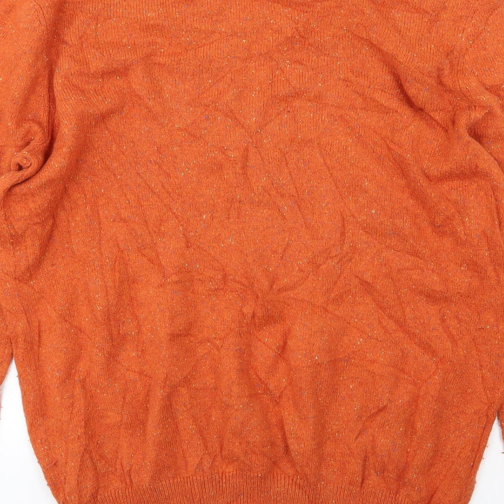 Reflectory Mens Orange  Knit Pullover Jumper Size XL