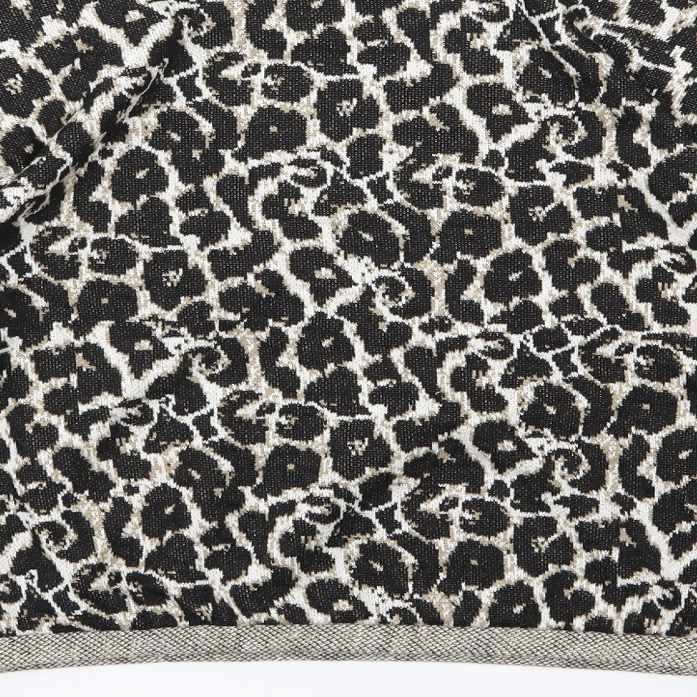 Zara Womens Multicoloured Animal Print Knit Pullover Jumper Size M