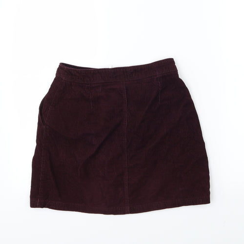 New Look Womens Purple  Corduroy A-Line Skirt Size 6