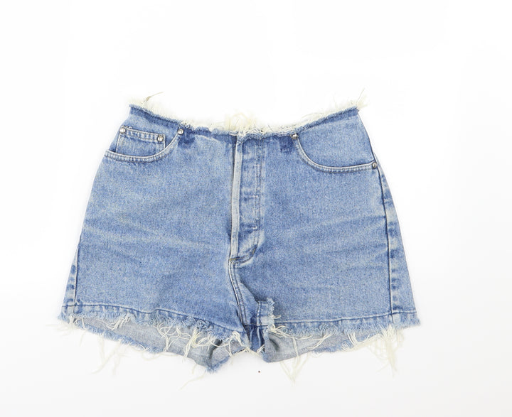 Promod Womens Blue  Denim Hot Pants Shorts Size 28 in