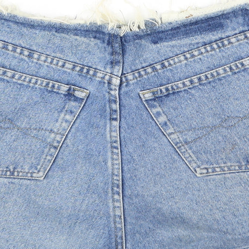 Promod Womens Blue  Denim Hot Pants Shorts Size 28 in