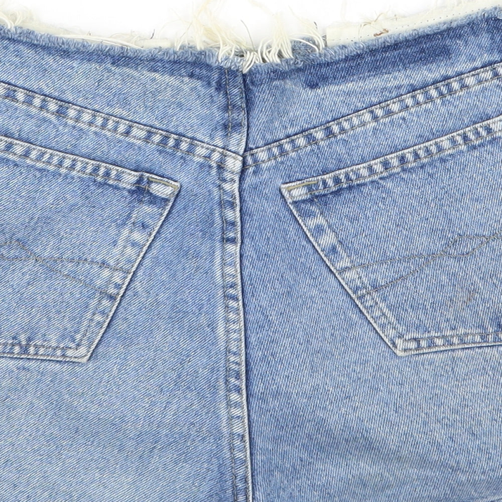 Promod Womens Blue  Denim Hot Pants Shorts Size 28 in