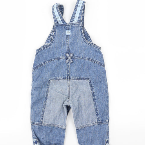 Little bundle Boys Blue  Denim Dungaree Outfit/Set Size 9-12 Months  - Bear