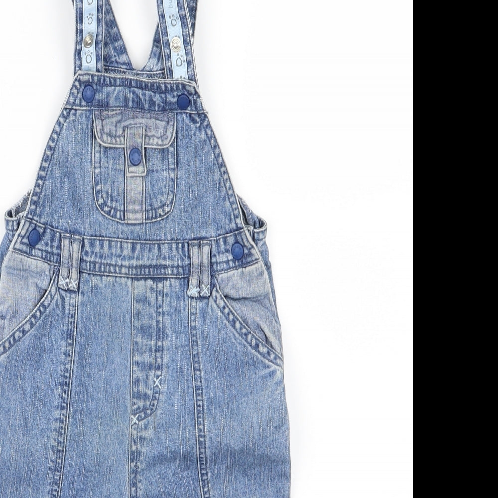 Little bundle Boys Blue  Denim Dungaree Outfit/Set Size 9-12 Months  - Bear