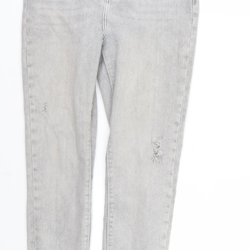 River Island Womens Grey  Denim Skinny Jeans Size 14 L24 in - Molly